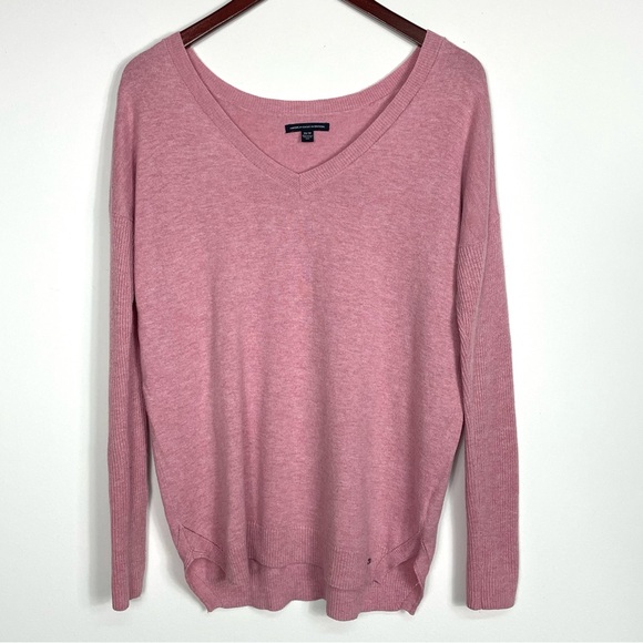 American Eagle Light Pink V-Neck Sweater Size XS - Picture 11 of 11
